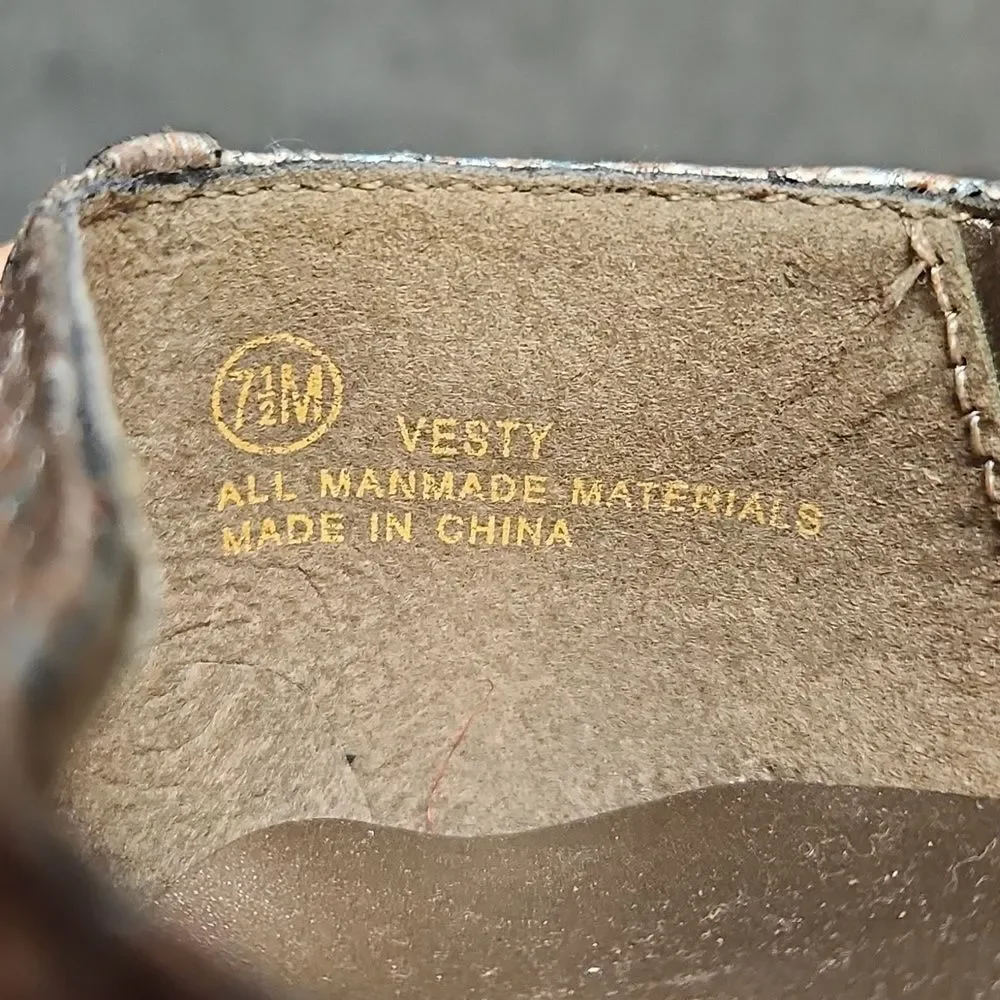 EUC Madeline Vesty Metallic Mermaid Buckle Ballet Flats